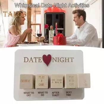 5 шт. игральных костей для свиданий, деревянные игральные кости для пар, идеи для принятия решений в отношении еды на День святого Валентина, идеи для свиданий и мероприятий для парня, девушки A