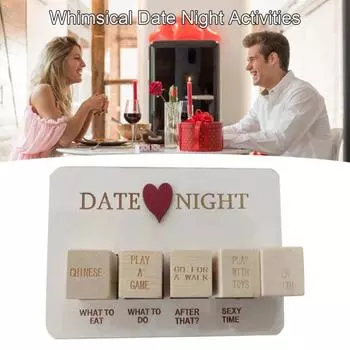 5 шт. игральных костей для свиданий, деревянные игральные кости для пар, любовь, еда, решение, День святого Валентина C