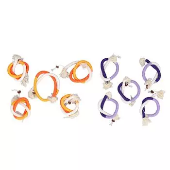 5 шт. игрушка-веревка для кошек, улучшенное здоровье, интерактивная, надежная, кошачья мята, чистка зубов, жевательная веревка для котят Small Purple 50cm / 19.7in