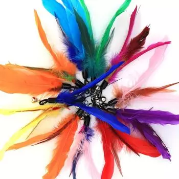 5 шт. Игрушки для кошек из перьев, милые игрушки для кошек с колокольчиком, сменная головка для палочки для кошек, дразнилка для кошек