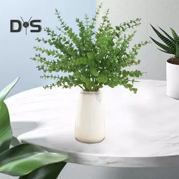 5 шт. имитация эвкалипта, реалистичные искусственные растения, зеленая ветка эвкалипта для украшения дома, свадьбы зелёный
