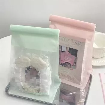 5 шт. INS Симпатичные макароны цветные прозрачные окна рулонные сумки для хранения Kpop 3-дюймовые фотокарточки упаковка карман девушка подарочная упаковка сумка