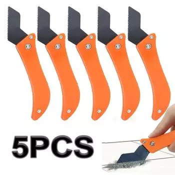 5 шт. Инструменты для чистки зазоров между плиткой и полом с лезвиями, скребок для удаления затирки между плиткой и раствором, скребок для удаления краски