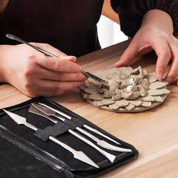 5 шт. Инструменты для лепки из глины, восковые формочки, нескользящие, инструменты для лепки, резной резак для моделирования