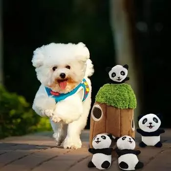 5 шт. Интерактивная собака, прятки, щенок, красочный писк, мягкие игрушки, плюшевые пазлы, дупла деревьев, еноты