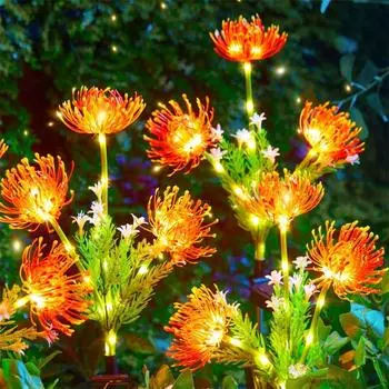 5 шт. IP65 водонепроницаемые садовые светильники уличные светодиодные солнечные ландшафтные светильники для садовой дорожки двора газона заднего двора украшения дома цветочные светильники Pink-1pcs