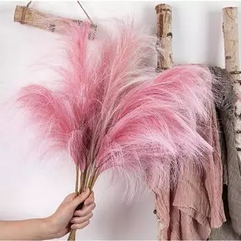 5 шт. искусственная пампасная трава сушеные тростниковые цветы букет свадебная вечеринка украшения дома комната поддельные растения украшения поставки 5pcs