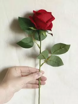 5 шт. искусственные цветы розы длинный букет ветвей для DIY свадебный букет стол центральный домашний декор горячий розовый