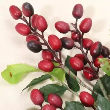 5 шт. искусственные ягоды рождественские украшения искусственные цветы для вазы сад свадебное украшение на рождественскую елку красные ягодные ветки