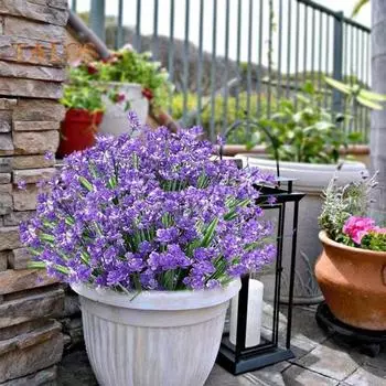 5 шт. искусственные растения, не выцветающие, декоративные, легкий уход, модная весенняя трава, камелия, искусственные цветы, товары для дома фиолетовый