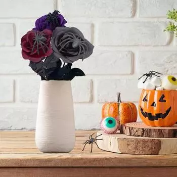 5 шт. искусственных цветов на Хэллоуин, реалистичный паук, искусственный шелк, настольная фигурка для вечеринок на Хэллоуин, реквизит для дома с привидениями 5pcs