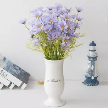 5 шт., искусственный цветок Маргариты, товары для вечеринок из искусственного шелка, ваза для цветов, горшки, имитация букета для дома