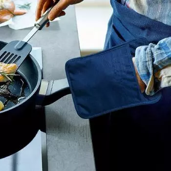 5 шт. изоляционные рукавицы, термостойкие противоскользящие хлопковые дышащие рукавицы для защиты рук, варежки для духовки, кухонные принадлежности синий