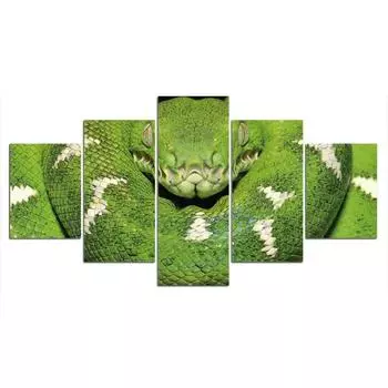 5 шт. изумрудное дерево боа зеленая змея 5 шт. картины домашний декор без рамки декор комнаты современные картины настенные абстрактные 20x35 20x45 20x55cm