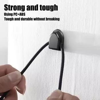 5 шт. изысканный настенный высокопрочный крючок-вешалка с сильным компактным автоматическим крепежным крючком для вешалки чёрный