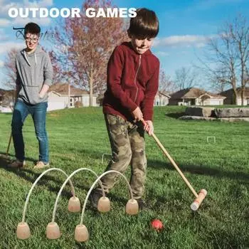 5 шт. калитки для крокета палочки для крокета веревка для крокета хлопковая веревка ворота прочные калитки для крокета для газонов дворов парков 5pcs