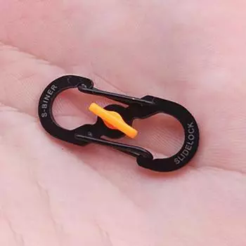 5 шт. карабин для кемпинга на открытом воздухе 8-образная S-образная пряжка с замком-пряжкой ключ-замок инструмент чёрный