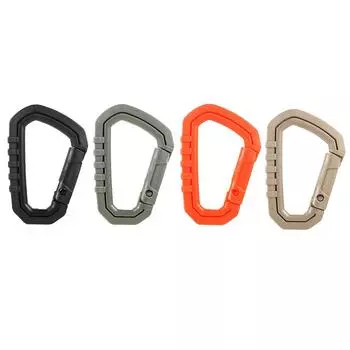 5 шт. карабин для походов, легкая пряжка для брелока, крючок для рюкзака, альпинизма, кемпинга, тактическая пряжка с D-образным кольцом чёрный