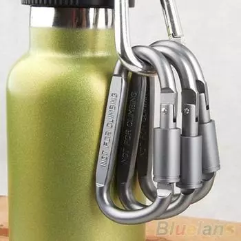 5 шт., карабин из алюминиевого сплава, D-образное кольцо, брелок для ключей, крючок с защелкой, крючки