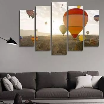 5 шт., картины с воздушными шарами, настенное искусство, постер, печать в высоком разрешении, домашний декор, без рамки, 5 шт., современный 5-панельный декор комнаты, холст 20x35 20x45 20x55cm