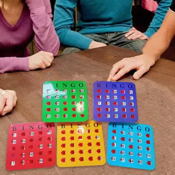 5 шт. картона для бинго с крупным шрифтом, слайд-карты для взрослых, пожилых людей, групп