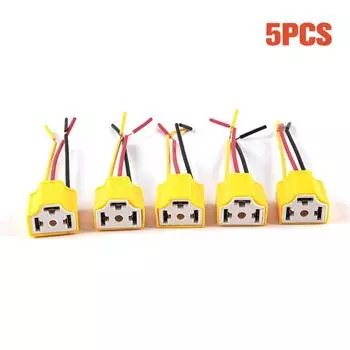 5 шт. керамическая розетка для автомобильных фар H4 керамическая вилка высокотемпературная розетка H4