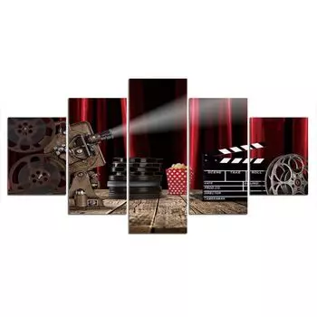 5 шт. кинопроектор кино Декор холст стены искусства HD печать 5 шт. картины картины плакат домашний декор без рамки современный 20x35 20x45 20x55cm