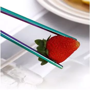 5 шт. Китайская кухонная утварь Illusion Series нержавеющая сталь квадратные палочки для еды бытовые гостиничные вечеринки