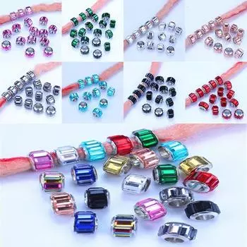 5 шт., кольца для косичек «сделай сам», пластиковые заколки для волос, дреды, разноцветные манжеты из бисера, кольцо для прически, инструменты для плетения волос, аксессуары для кос