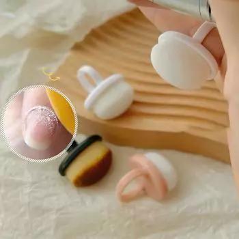 5 шт. Кольца для ногтей, щетка для пыли, щетка для чистки ногтей, щетка-кольца, фигурная щетка для чистки ногтей, принадлежности для маникюра чёрный