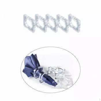 5 шт. Кольца для салфеток, пряжки, прозрачные декоративные кольца для свадьбы Square