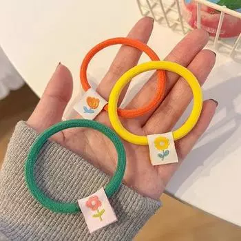 5 шт. кольцо для волос с цветочной маркировкой «конский хвост» многоразовые держатели для волос эластичные красочные мягкие плетеные