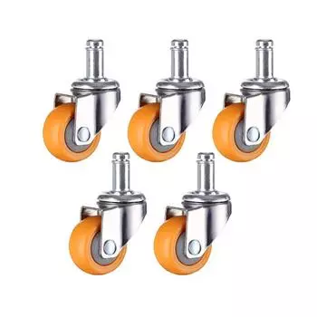 5 шт. Колеса для офисных кресел, 2 дюйма, поворотные, нейлоновые, сменные, мягкие, безопасные ролики, нагрузка 200 кг, мебельные ролики A