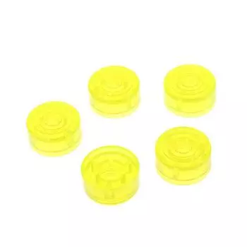 5 шт. Колпачки для ножных переключателей педалей гитарных эффектов, Пластиковые ручки-бамперы, Протекторы для ножных переключателей, Аксессуары жёлтый