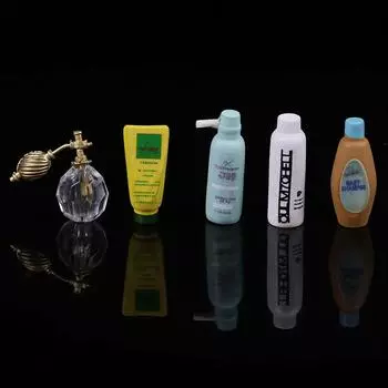 5 шт./компл. 1:12 кукольный дом, мебель для ванной комнаты, парфюм, шампунь, гель для душа, набор разноцветный