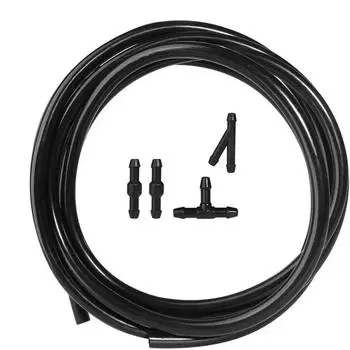 5 шт./компл. 2 м шланг для омывателя лобового стекла автомобиля, автомобильная трубка для стеклоочистителя, форсунка для лобового стекла, шланг для подачи жидкости чёрный