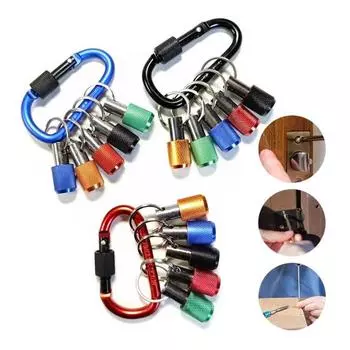 5 шт./компл. 45295-дюймовый держатель для бит, брелок-удлинитель, красочные крючки с шестигранной защелкой чёрный