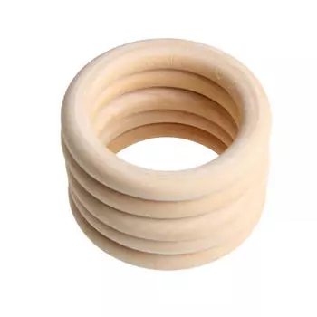 5 шт./компл. 70 мм детские деревянные кольца для прорезывания зубов ожерелье браслет DIY ремесла изготовление ювелирных изделий деревянное кольцо натуральное