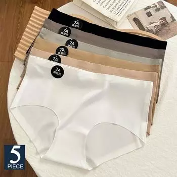 5 шт./компл. 7A шелковые трусики Mulberry, женское нижнее белье, хлопковые трусики, антибактериальные, бесшовные, дышащие трусы M&Set