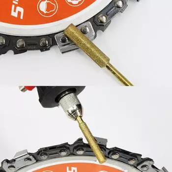 5 шт./компл. алмазная точилка для цепной пилы, шлифовальный станок, сверла для цепной пилы для полировки металла, бензиновая/электрическая цепная пила Gold