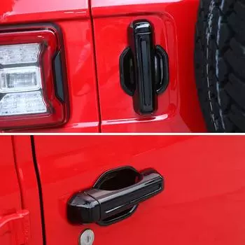 5 шт./компл. автомобильная наружная дверная ручка крышка подходит для Jeep Wrangler JL 2018-2024 черный красный серебристый автомобильные аксессуары дверная ручка отделка оболочка