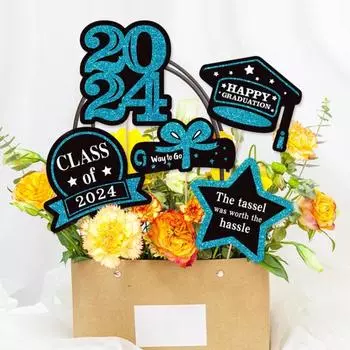 5 шт./компл., блестящие центральные палочки для выпускного вечера 2024, набор палочек для стола, ваза, ботворезы, декор для выпускной вечеринки