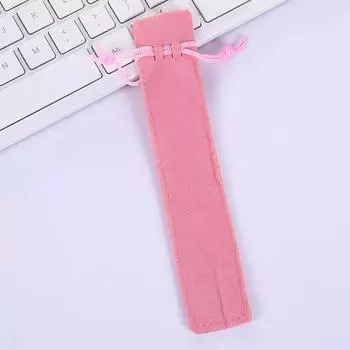 5 шт./компл., более толстый чехол для ручек с веревкой, бархатная сумка для ручек на шнурке, тканевый пенал для хранения одной ручки, подарки для студентов красный