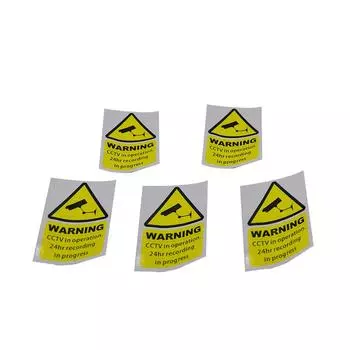 5 шт./компл. CCTV в работе видеонаблюдения охранная сигнализация наклейка на окно предупреждающая наклейка знаки автомобильный стиль