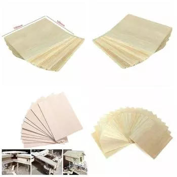 5 шт./компл. деревянная пластина, модель бальзового дерева для DIY дома, корабля, самолета, игрушки 100x100x1mm