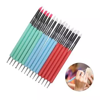 5 шт./компл. DIY гравировка полимерный процесс моделирования 2-сторонний инструмент для глиняных шариков синий