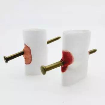 5 шт./компл. дурак Хэллоуин бинты игрушки кровавая шутка пластиковый гвоздь через палец игрушки