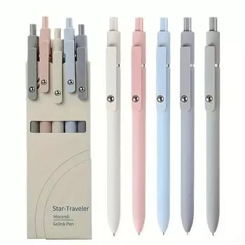 5 шт./компл. гелевая ручка Morandi для студентов 0,5 мм мягкие на ощупь ручки для письма черные сменные гелевые ручки для школы принадлежности для письма ручки