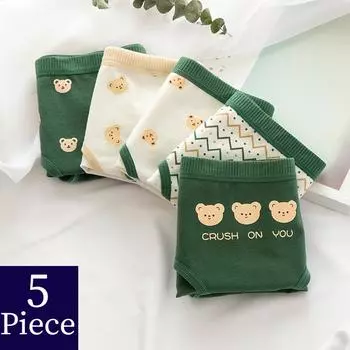 5 шт./компл. хлопковые женские трусики с милым мультяшным узором, нижнее белье, милые трусы для девочек, здоровое нижнее белье, женские трусы XL