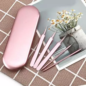 5 шт./компл. иглы для глубокого очищения от прыщей, многофункциональная нержавеющая сталь, отличное средство для удаления прыщей, очистки пор для домашнего использования чёрный